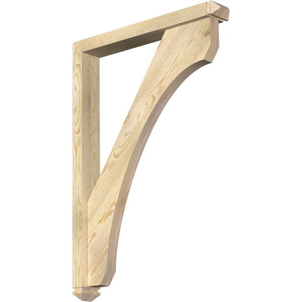 Ekena Millwork Legacy Arts and Crafts Rough Sawn Bracket w/ Offset Brace, Douglas Fir, 4"W x 28"D x 40"H BKT0402X28X40LEC03RDF - main